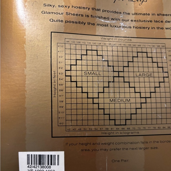 NEW Victorias Secret Glamour Sheers Lace Top Thigh Highs Jet Black - Size Small - Picture 4 of 4